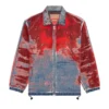 d-krap-fse Jacket in devoré denim with logo d-krap-fse Jacket in devoré denim with logo