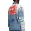 d-krap-fse Jacket in devoré denim with logo