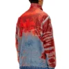 d-krap-fse Jacket in devoré denim with logo d-krap-fse Jacket in devoré denim with logo