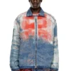 d-krap-fse Jacket in devoré denim with logo