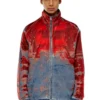 d-krap-fse Jacket in devoré denim with logo d-krap-fse Jacket in devoré denim with logo