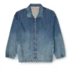 d-krap-s6 Zipped jacket in fluid denim d-krap-s6 Zipped jacket in fluid denim