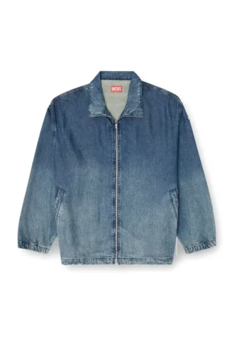 d-krap-s6 Zipped jacket in fluid denim