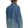 d-krap-s6 Zipped jacket in fluid denim d-krap-s6 Zipped jacket in fluid denim