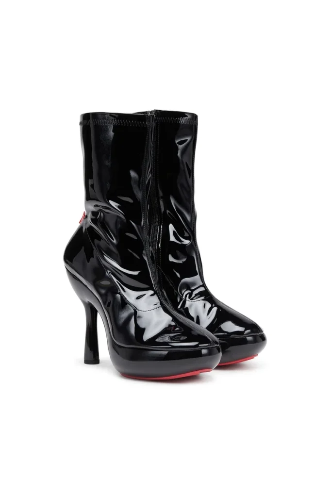d-lake platform midb zip stretch D-Lake-Platform ankle boots in patent stretch PU d-lake platform midb zip stretch D-Lake-Platform ankle boots in patent stretch PU