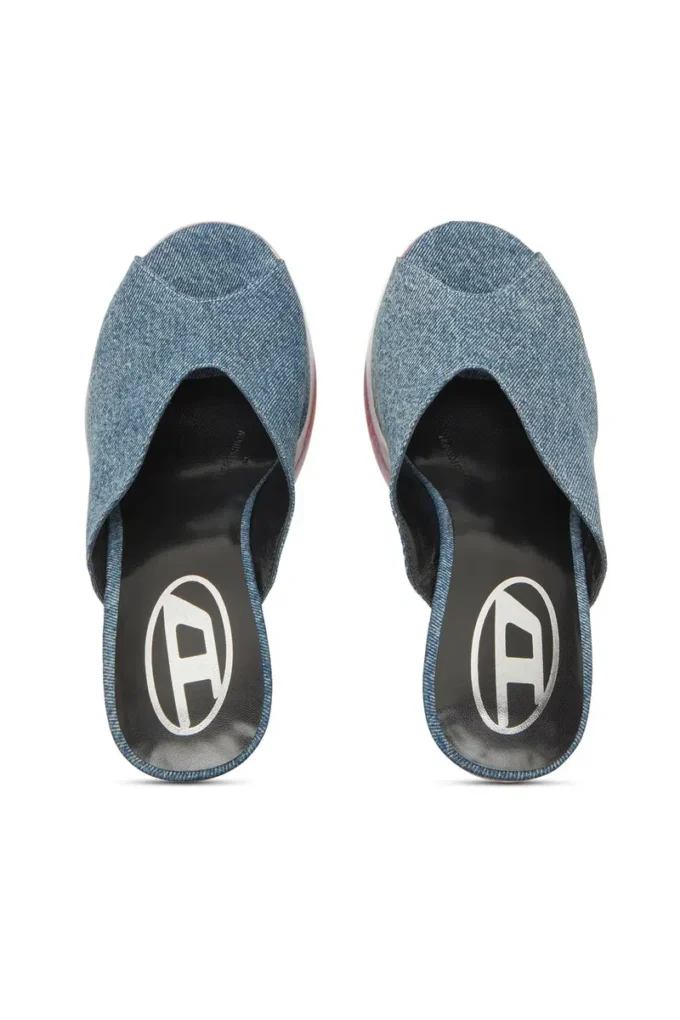 d-lake platform sdl D-Lake-Platform mules in denim and plexiglass d-lake platform sdl D-Lake-Platform mules in denim and plexiglass