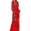 d-lea Long devoré dress in tulle and jersey d-lea Long devoré dress in tulle and jersey