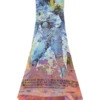 d-leele Destroyed jersey gown with poster print