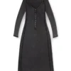 d-ley Midi dress in faded ribbed jersey d-ley Midi dress in faded ribbed jersey