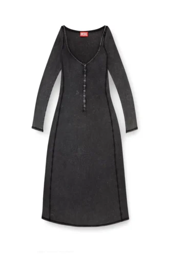 d-ley Midi dress in faded ribbed jersey