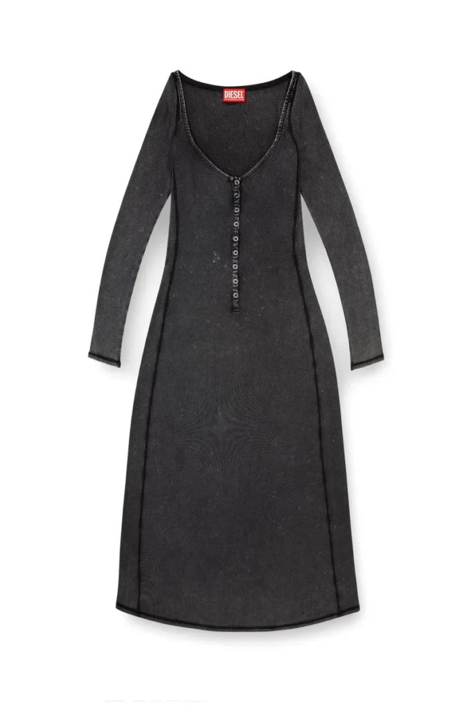 d-ley Midi dress in faded ribbed jersey d-ley Midi dress in faded ribbed jersey