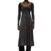 d-ley Midi dress in faded ribbed jersey d-ley Midi dress in faded ribbed jersey
