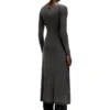 d-ley Midi dress in faded ribbed jersey d-ley Midi dress in faded ribbed jersey