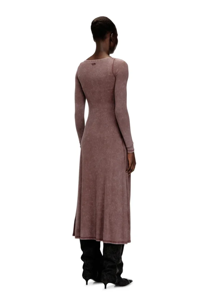 d-ley Midi dress in faded ribbed jersey d-ley Midi dress in faded ribbed jersey