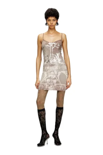 d-longy Mini dress with foil print