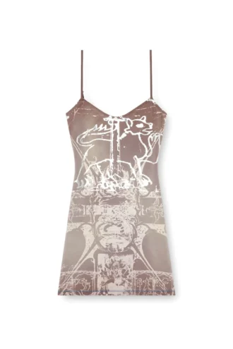 d-longy Mini dress with foil print