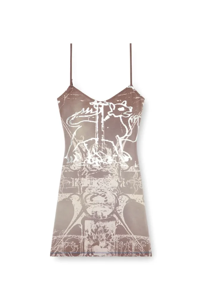 d-longy Mini dress with foil print