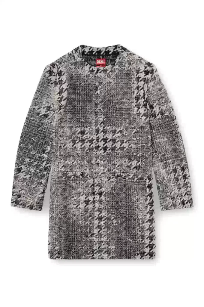 d-lot-fsh Coat in Prince of Wales jacquard denim d-lot-fsh Coat in Prince of Wales jacquard denim