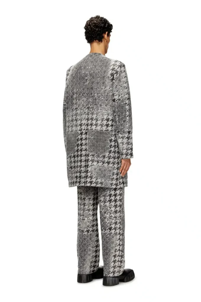 d-lot-fsh Coat in Prince of Wales jacquard denim d-lot-fsh Coat in Prince of Wales jacquard denim