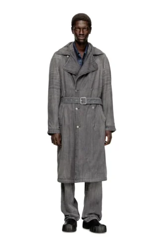 d-matthew-s Trench coat in patterned denim