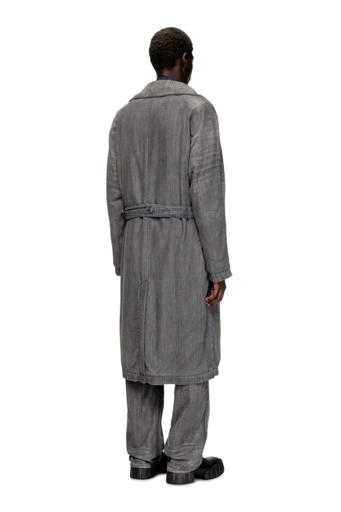 d-matthew-s Trench coat in patterned denim d-matthew-s Trench coat in patterned denim