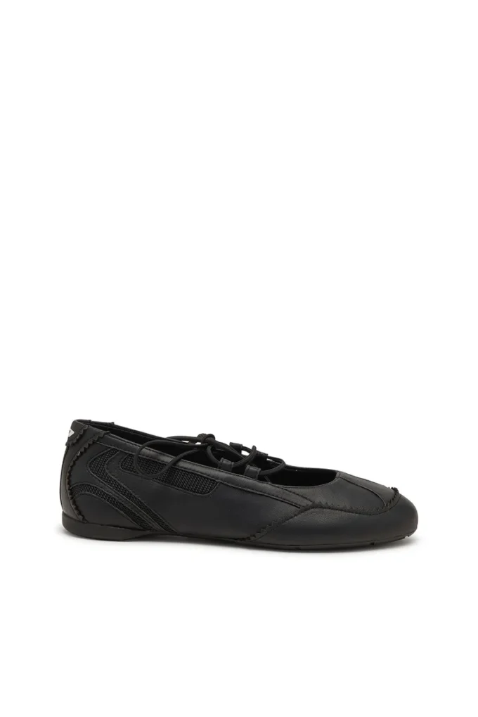 d-mile ballerina lace up w D-Mile-Lace-up ballet flats in leather and mesh d-mile ballerina lace up w D-Mile-Lace-up ballet flats in leather and mesh