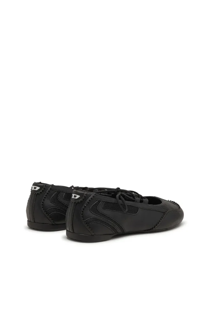 d-mile ballerina lace up w D-Mile-Lace-up ballet flats in leather and mesh d-mile ballerina lace up w D-Mile-Lace-up ballet flats in leather and mesh