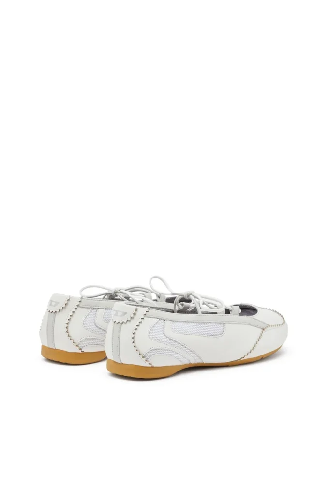 d-mile ballerina lace up w D-Mile-Lace-up ballet flats in leather and mesh d-mile ballerina lace up w D-Mile-Lace-up ballet flats in leather and mesh