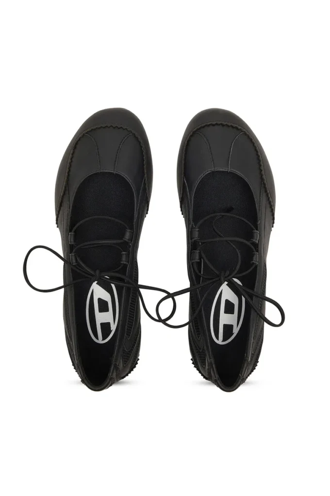d-mile ballerina lace up w D-Mile-Lace-up ballet flats in leather and mesh d-mile ballerina lace up w D-Mile-Lace-up ballet flats in leather and mesh