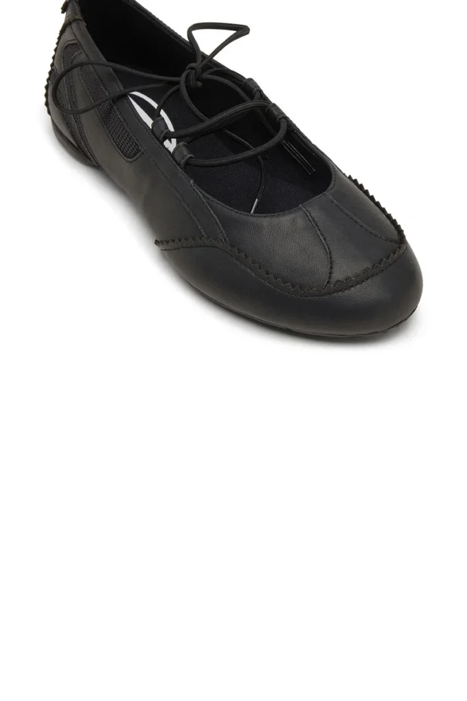 d-mile ballerina lace up w D-Mile-Lace-up ballet flats in leather and mesh d-mile ballerina lace up w D-Mile-Lace-up ballet flats in leather and mesh