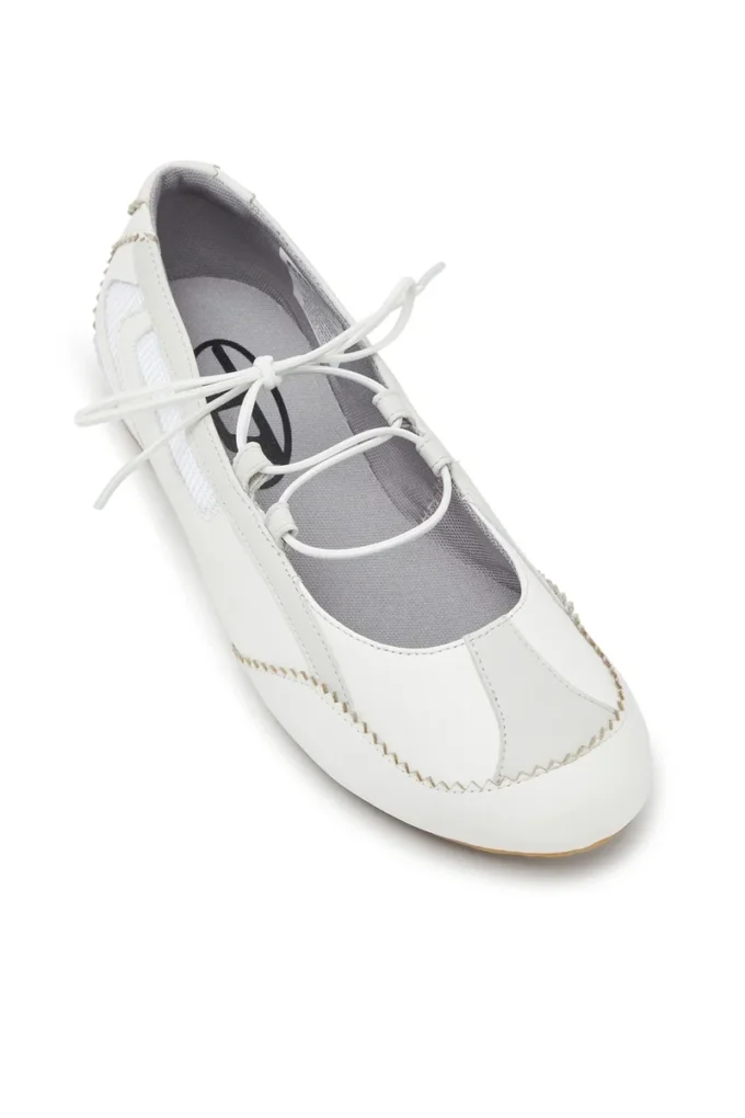 d-mile ballerina lace up w D-Mile-Lace-up ballet flats in leather and mesh d-mile ballerina lace up w D-Mile-Lace-up ballet flats in leather and mesh