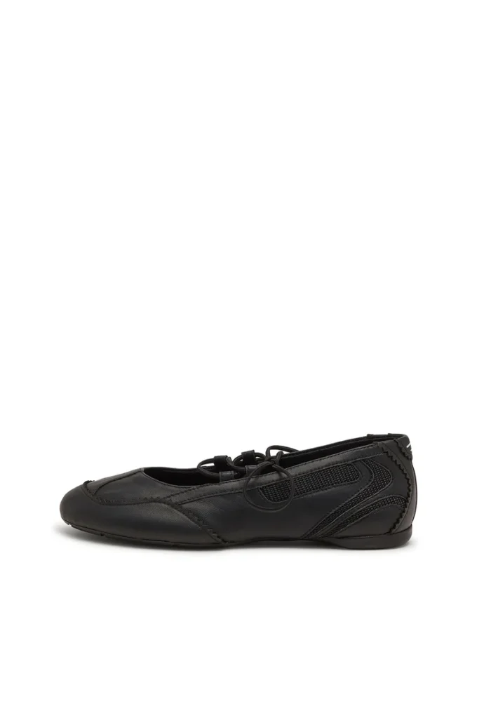 d-mile ballerina lace up w D-Mile-Lace-up ballet flats in leather and mesh d-mile ballerina lace up w D-Mile-Lace-up ballet flats in leather and mesh