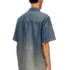 d-nabil-s3 Bowling shirt in gradient fluid denim