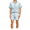 d-nabil-s4 Bowling shirt in marbled denim d-nabil-s4 Bowling shirt in marbled denim