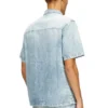d-nabil-s4 Bowling shirt in marbled denim d-nabil-s4 Bowling shirt in marbled denim