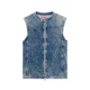 d-nata-fse Sleeveless denim top with biker details d-nata-fse Sleeveless denim top with biker details