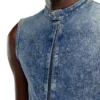 d-nata-fse Sleeveless denim top with biker details d-nata-fse Sleeveless denim top with biker details