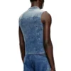 d-nata-fse Sleeveless denim top with biker details d-nata-fse Sleeveless denim top with biker details