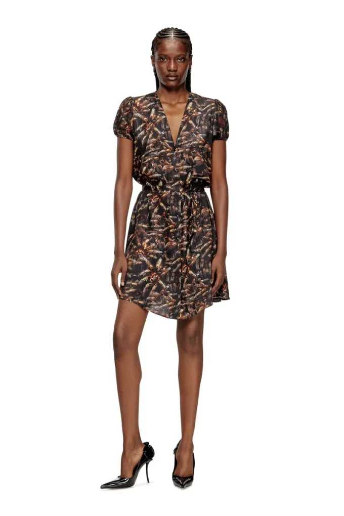 d-ollish Viscose dress with waist belt d-ollish Viscose dress with waist belt
