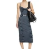 d-ony Midi dress in denim-look jersey