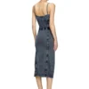 d-ony Midi dress in denim-look jersey