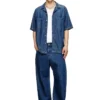 d-paroshort Bowling shirt in denim