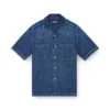 d-paroshort Bowling shirt in denim