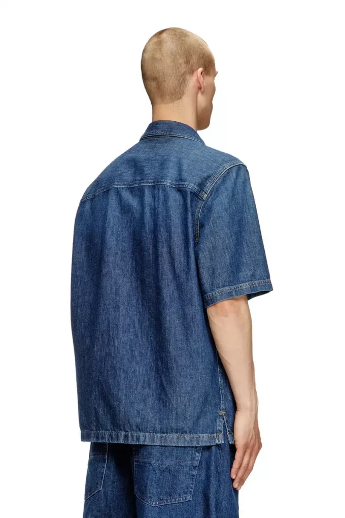 d-paroshort Bowling shirt in denim