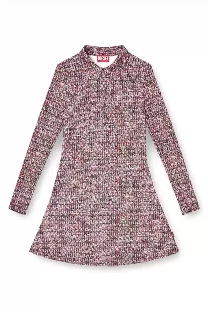 d-polyna Lycra dress with bouclé print d-polyna Lycra dress with bouclé print