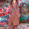 d-polyna Lycra dress with bouclé print d-polyna Lycra dress with bouclé print