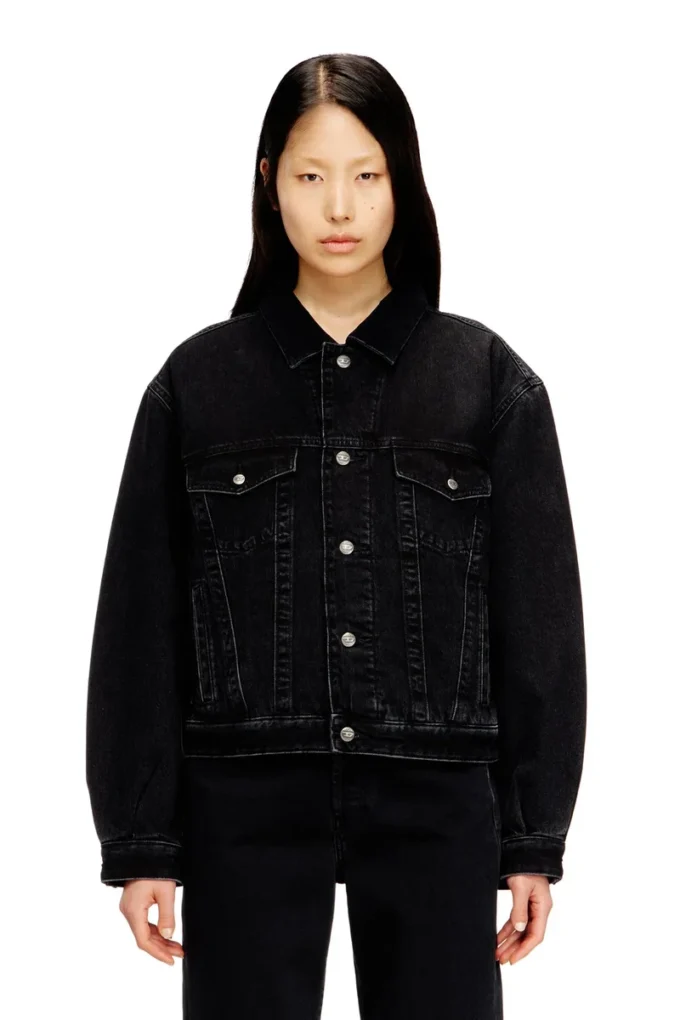 d-ranger-t Padded trucker jacket in denim d-ranger-t Padded trucker jacket in denim