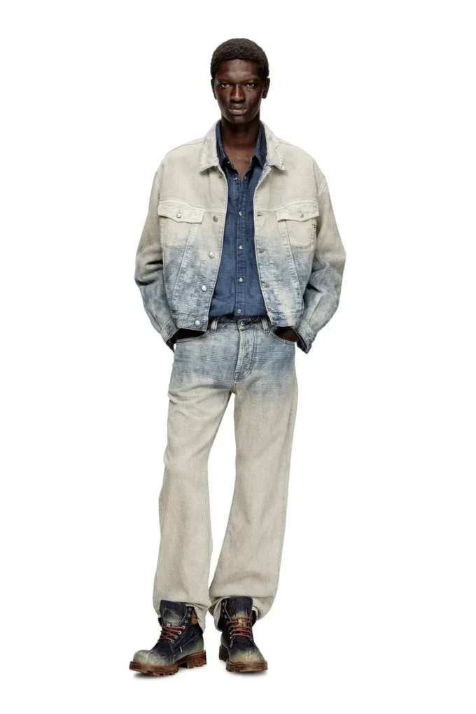 d-ranger Trucker jacket in Prince of Wales jacquard denim d-ranger Trucker jacket in Prince of Wales jacquard denim