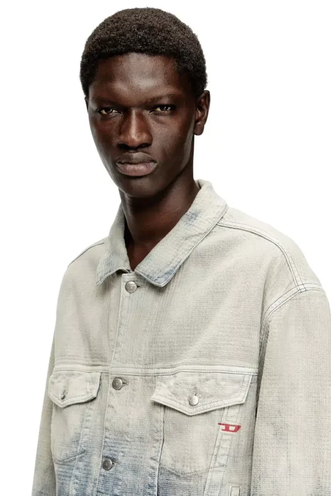 d-ranger Trucker jacket in Prince of Wales jacquard denim d-ranger Trucker jacket in Prince of Wales jacquard denim