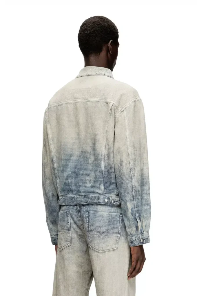 d-ranger Trucker jacket in Prince of Wales jacquard denim d-ranger Trucker jacket in Prince of Wales jacquard denim